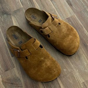 Birkenstock Boston Clog Mink | Authentic Suede Leather Soft Footbed Slip-On